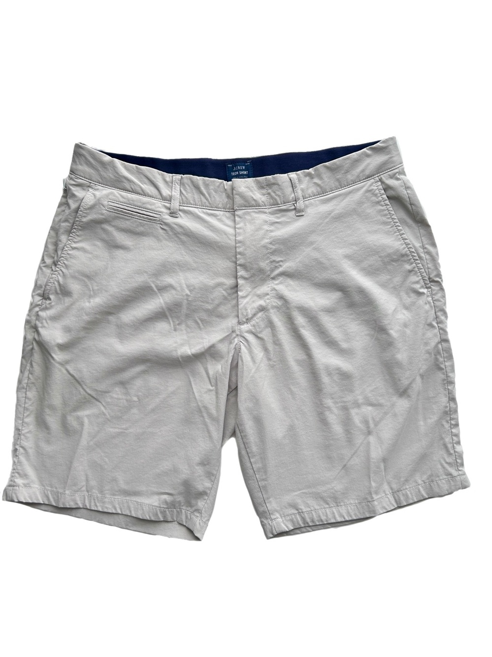 J. CREW Tech Shorts 34 Waist 9” Inseam Beige Performance Golf Activewear